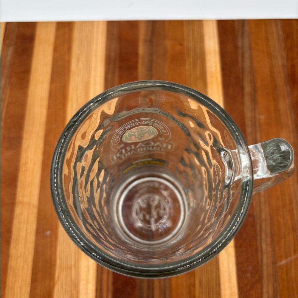VINTAGE BACARDI OAKHEART SPICED RUM EL RON MURCI’ELAGO  12 Oz.  GLASS MUG STEIN - Picture 5 of 10